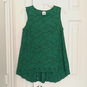CAbi Green Gemma Top, Size Small